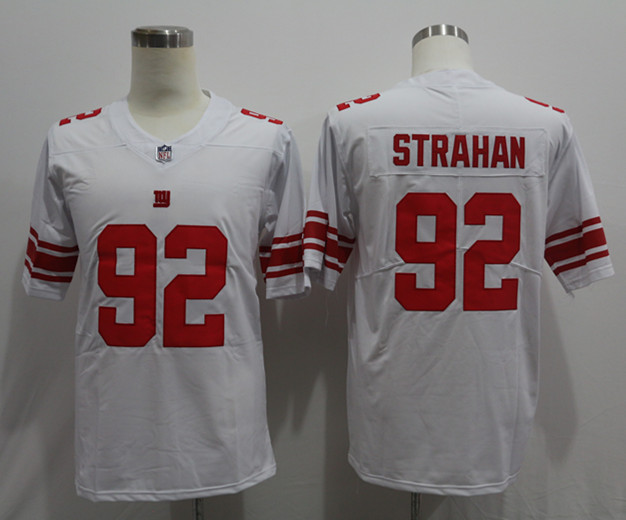 Men's New York Giants Michael Strahan #92 White Retired Jersey